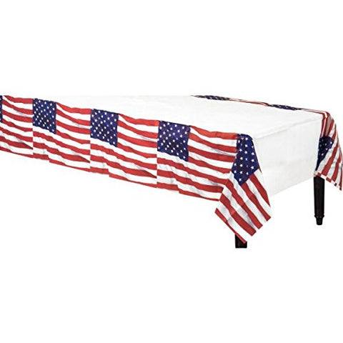 Amscan Flying Colors Table Cover - 54" x 96", 1 Pc.