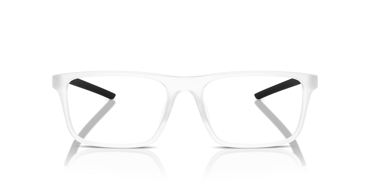 Scuderia Ferrari Men's FZ8001U Square Prescription Eyewear Frames, Transparent Grey/Demo Lens, 54 mm