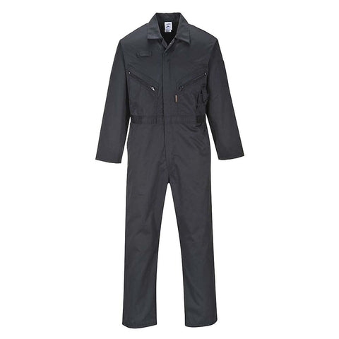 Portwest C813 Men's Liverpool Lightweight Safety Coverall Boiler Suit Overalls Black, XX-Large