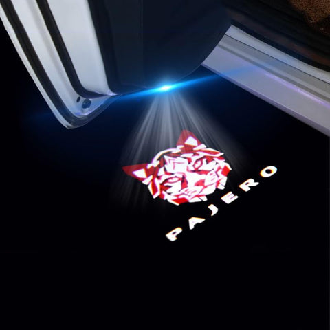 Car Door Light Logo Projector for Mitsubishi Pajero V87 V93 V97, Car Door Logo Lights Car Welcome LED Light, Car Door Lighting Logo Car Puddle Light Accessories,1PCS
