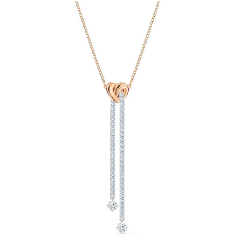SWAROVSKI Lifelong Heart Y-Necklace Cz White One Size