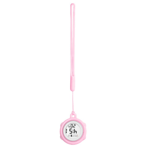 OIDEA Digital Nurse Watch for Nurses Doctors: Carabiner Watch Clip-on Hanging Lapel Watch Detachable Case Silicone Cover Brooch Fob Watch Pocket Watch for Women Men, Pink