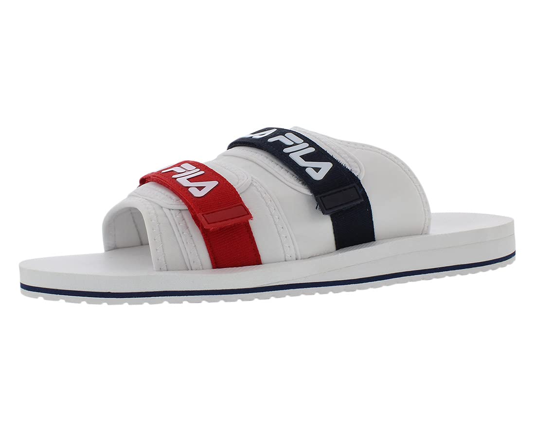 Fila Men's Utility Slide (12, White/Navy/Red)