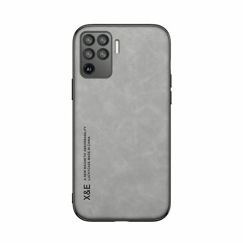 Kepuch Silklike Case for Oppo A94 4G/F19 Pro/Reno 5F/Reno 5 Lite - Cover Bumper Built-in Metal Plate for Oppo A94 4G/F19 Pro/Reno 5F/Reno 5 Lite - Gray