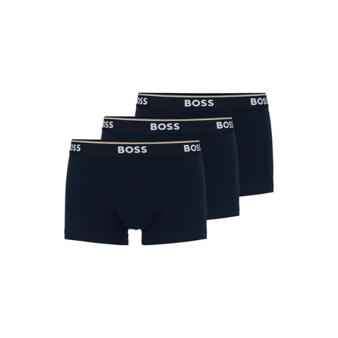 BOSS mens 3-pack Power Cotton Stretch Trunks Boxer Shorts, Peacock Blue, Small US