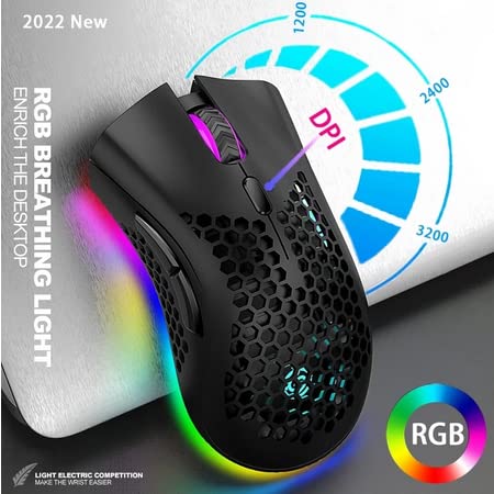 BM600 Rechargeable USB 2.4G Wireless RGB Light Honeycomb Gaming Mouse Desktop PC Computer Notebook Laptop Mice Mause Gamer Cute