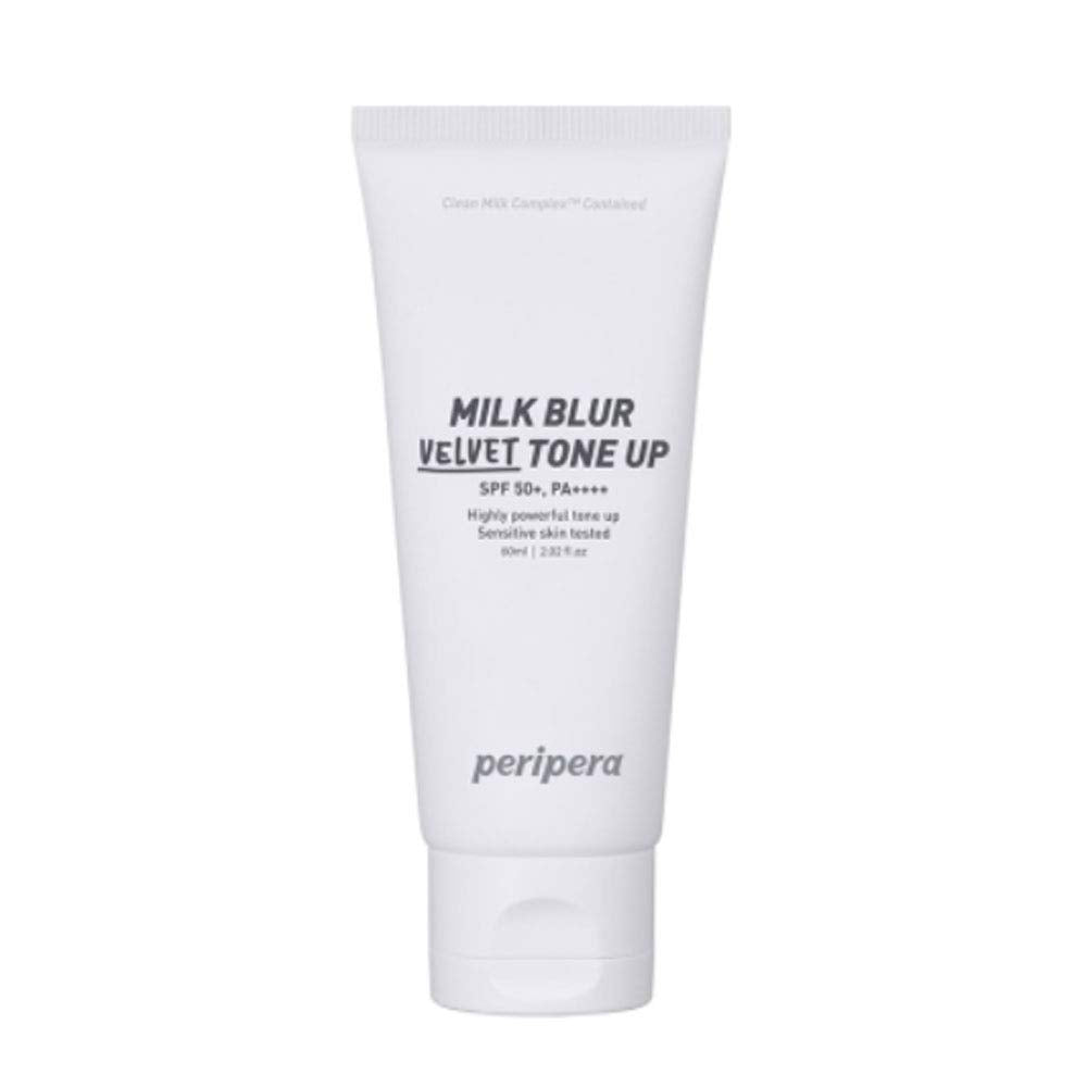 Peripera Milk Blur Velvet Tone Up Cream - Smooths, Hydrates and Brightens Skin Tone, Suitable for Sensitive Skin - 60ml