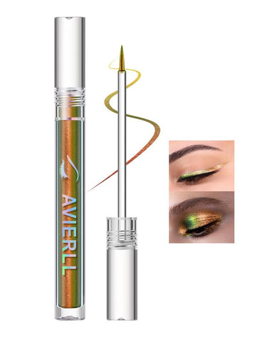 Easilydays Liquid Thin Eyeliner Pencil, 2 In1 Chameleon Brown Eyeliner & Eyeshadow, Multichrome Eyeliner Quick-drying Waterproof Smudge-Proof Eyeliner & Lipliner Shimmer Eyeshadow Makeup (04)