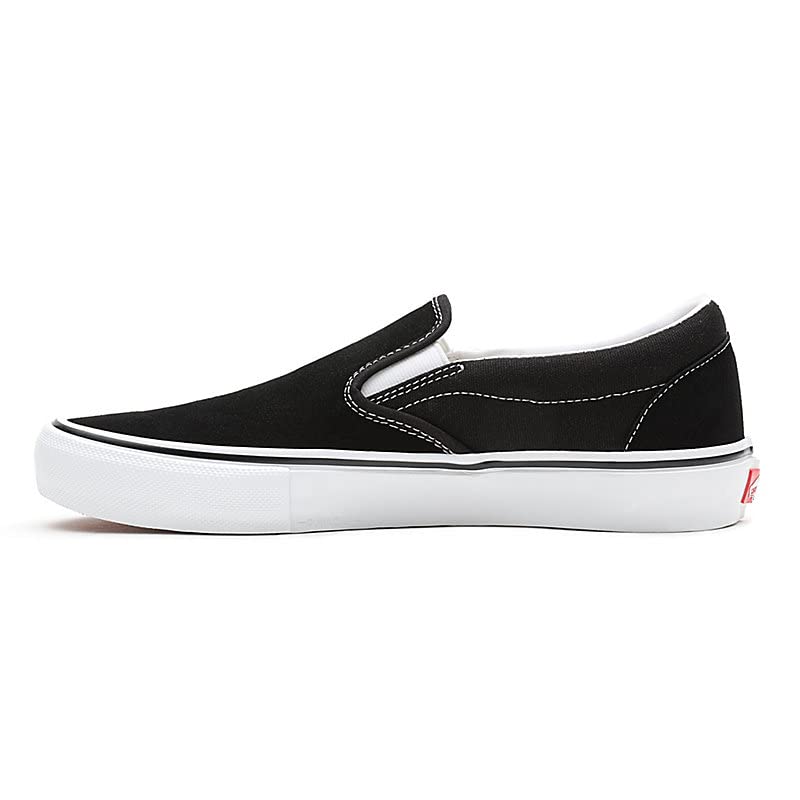 Vans Men's Skate Slip On, Black/White, Size 6