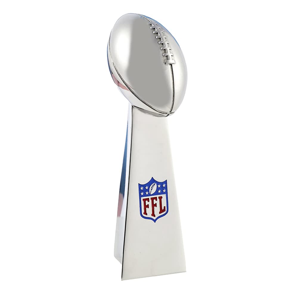 Fantasy Football Trophy - 4 INCHES Stainless Steel Replica Trophy Made for Fantasy Football Champions (FFL Stainless Steel Trophy)