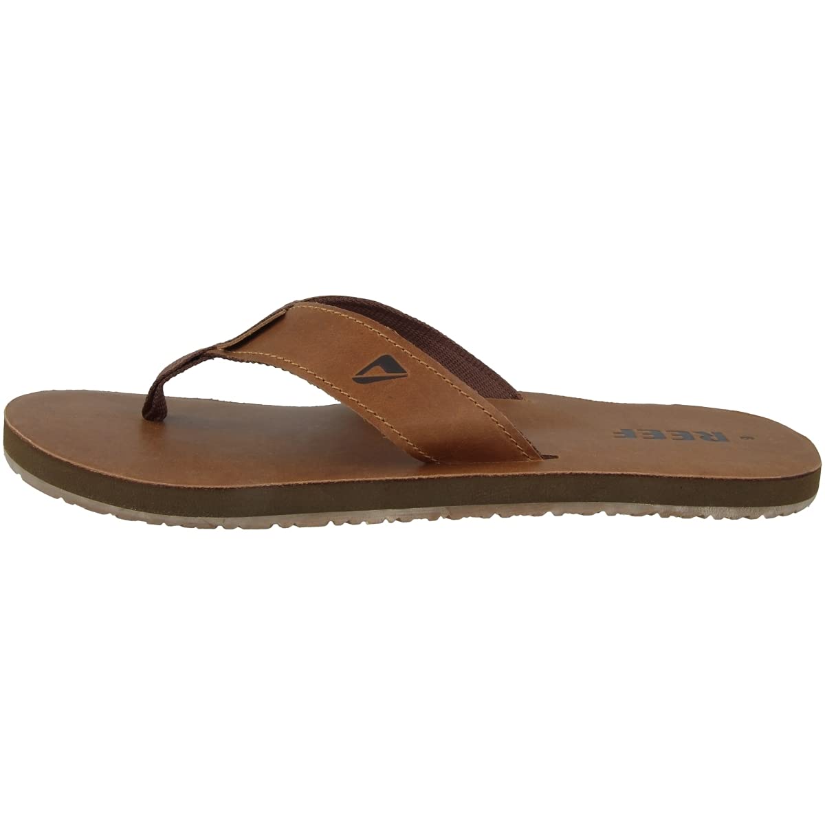 Reef mens Leather Smoothy Flip Flop, Bronze Brown, 16 US