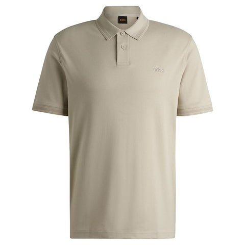 BOSS Men's Pe_Interlock Polo, Light Beige271,