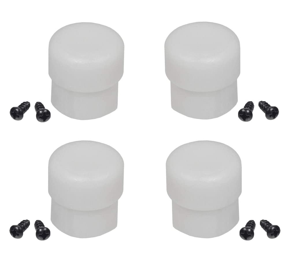 Plastic Tips for Razor Crazy Cart - Premium White Plastic Post (Set of 4) for Razor Crazy Cart Stabilizing Post, Genuine Razor OEM Crazy Cart Part