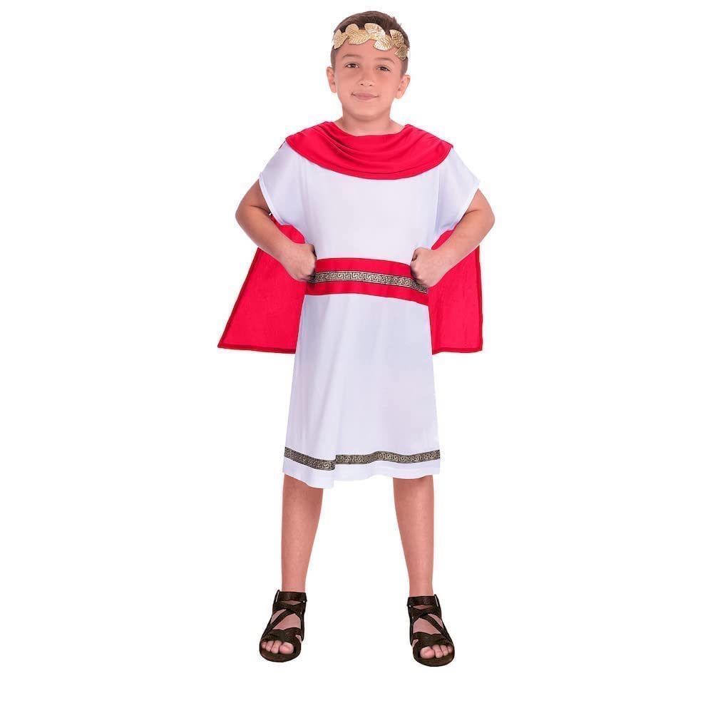 amscan 9906401 Boys Red Caped Caesar Toga Book Week Fancy Dress Costume Age 10-12 Years