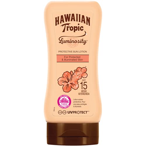 HAWAIIAN Tropic Luminosity Protective Sun Lotion SPF15, 180 ml (Pack of 1)