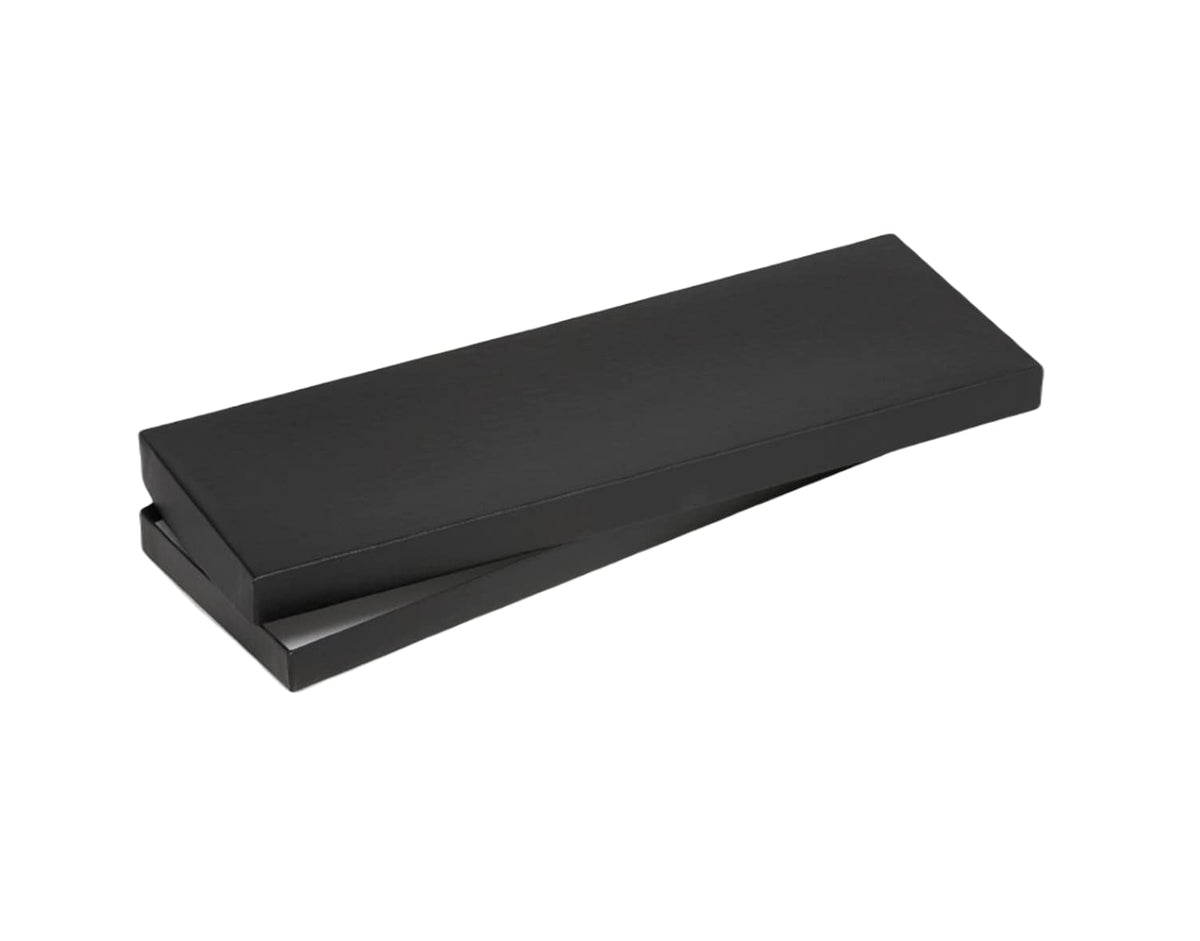 Feronia Packaging Gift Wrap Tie Boxes 14 x 4 1/2 x 3/4 Inch - 2 Pack (Black)