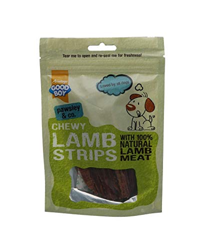 Pawsley & Co Good Boy Lamb Strips 80g, Transparent