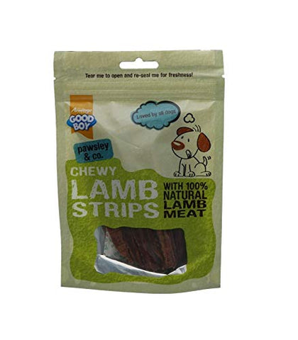 Pawsley & Co Good Boy Lamb Strips 80g, Transparent