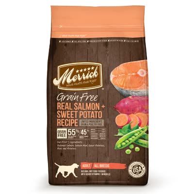 Merrick Grain Free Salmon + Sweet Potato Recipe Dry Dog Food, 4 lbs.