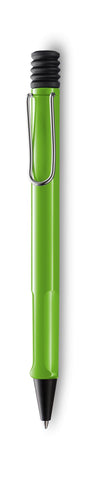 Lamy Safari Ballpoint Pen - Smooth Writing ABS Plastic Luxury Pen with Chrome Wire Clip, Blue Ink, and Molded Pen Grip, Pens for Journaling, Office, or Gift, Great Holiday Stocking Stuffer (Green)