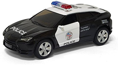 KiNSMART Lamborghini Urus Police Edition 5 Inch 1:38 Scale Die Cast Metal Model Toy SUV Car