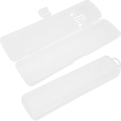 Lurrose 2pcs Box Toothbrush Holder Tooth Paste Tooth Brush Holder Tooth Toothbrushes Toothbrush Cover Tooth Brush Travel Cases Travel Rack Rectangle Plastic Clamshell