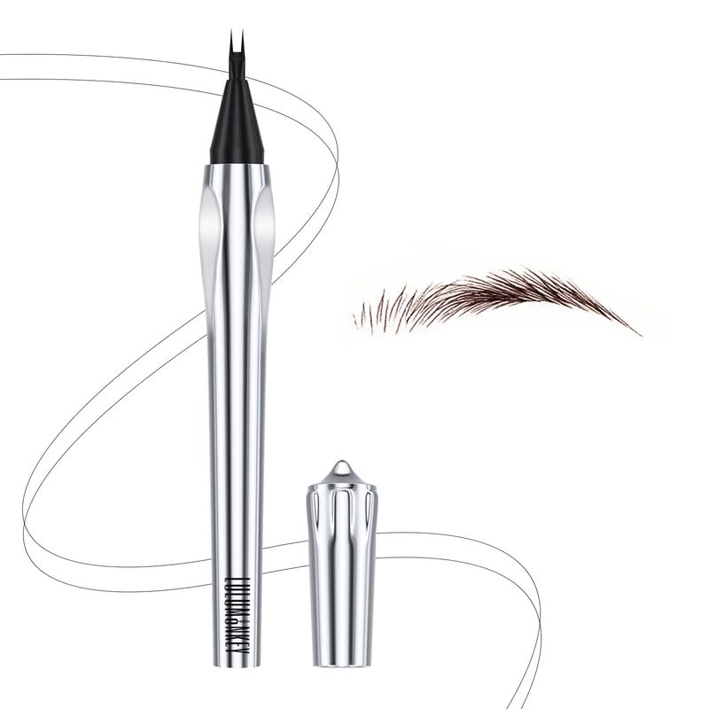 Generic Eyebrow Pencils for Women, Waterproof Eyebrow Pen for Eye Makeup, 2 Point Positioning Eyebrow Pencil, Easy to Create Natural Full Eyebrows Waterproof, Sweat-Proof (Coffee Brown)