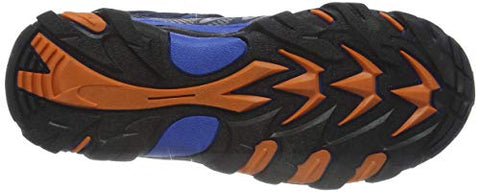 Hi-Tec Blackout MID WP JR Walking Shoe, Navy/Orange/Lake Blue, 2 UK