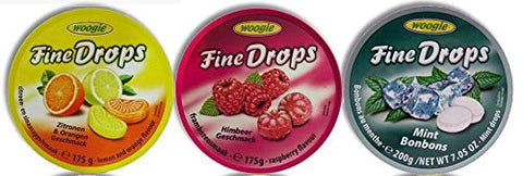 Fine Drops Fruit Hard Candy Variety Pack Imported From Austria Pack Of 3