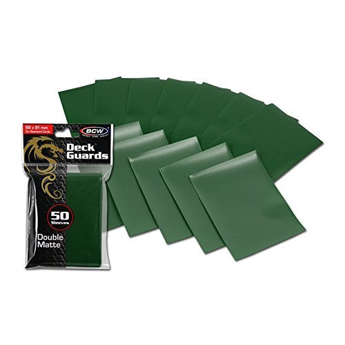 BCW Double Matte Deck Guard Sleeves - Green, 600 ct