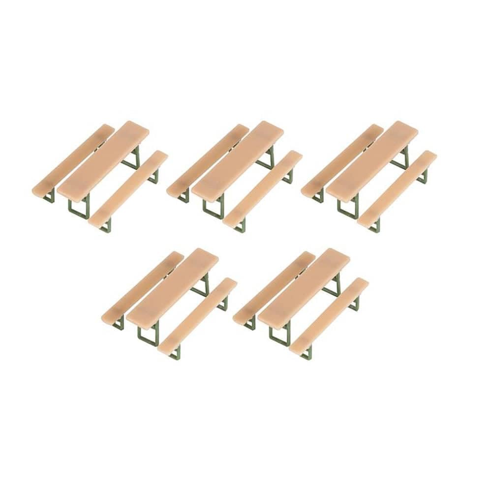 Faller - Tables+Benches Brasserie 5 Pieces, F180963, Not specified