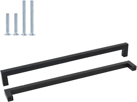goldenwarm 10pack Black Kitchen Handles 320mm Black Kitchen Cupboard Handles Black Cabinet Handles -LSJ12BK320 Matt Black Cupboard Door Handles Black Handles for Cupboards Modern Square Handles