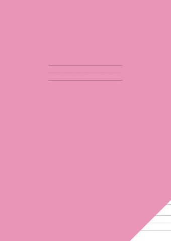 3 Lines Handwriting Practice Exercise Book A4: Three Lined Paper Notebook / Large Jotter | 18mm Rules with Dotted Midline | Children, Nursery, School | Pink