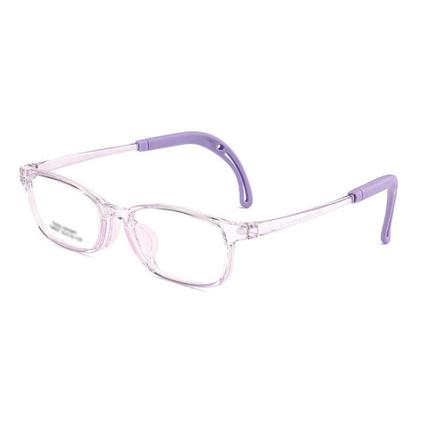 QYAJS Eyeglasses Frame Children Optical Glasses Frame TR90 Flexible Bendable One-piece Safe Eyeglasses Girls Boy