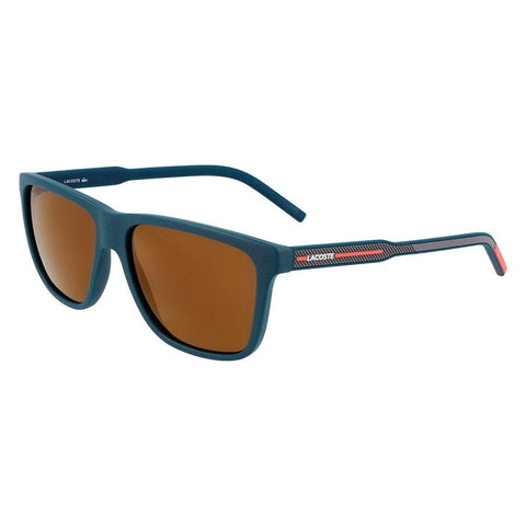 Lacoste Men's L932S Rectangular Sunglasses, Matte Blue, 57/15/145