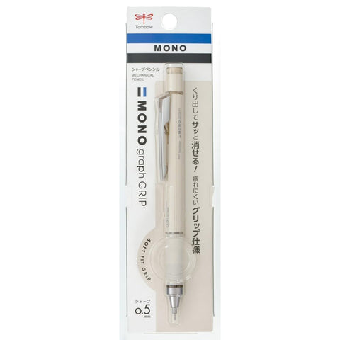 Tombow DPA-151C Mechanical Pencil, 0.5mm, MONO Monograph Grip (Soft Fit Grip for Anti-Fatigue), Greige