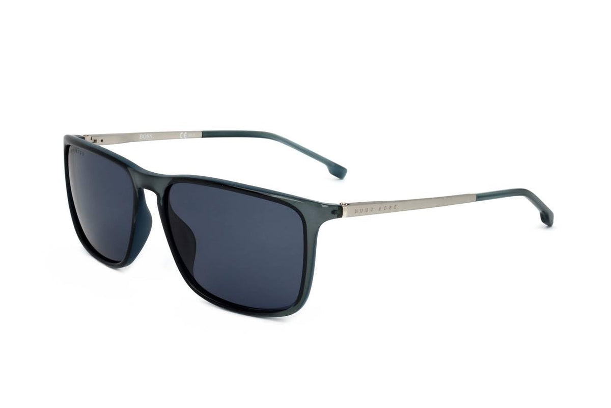 BOSS by Hugo Boss Men's Boss 1182/S Rectangular Sunglasses, Blue/Blue, 57mm, 16mm