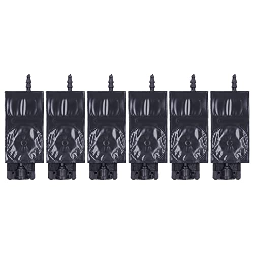 Inkjet Head Damper, 6Pcs 4 x 3mm / 0.16 x 0.12inch PP UV Printer Ink Damper Solvent Ink Damper in Line Interface XP600 Printer Accessory for 4mm x 3mm Ink Tube(Black)