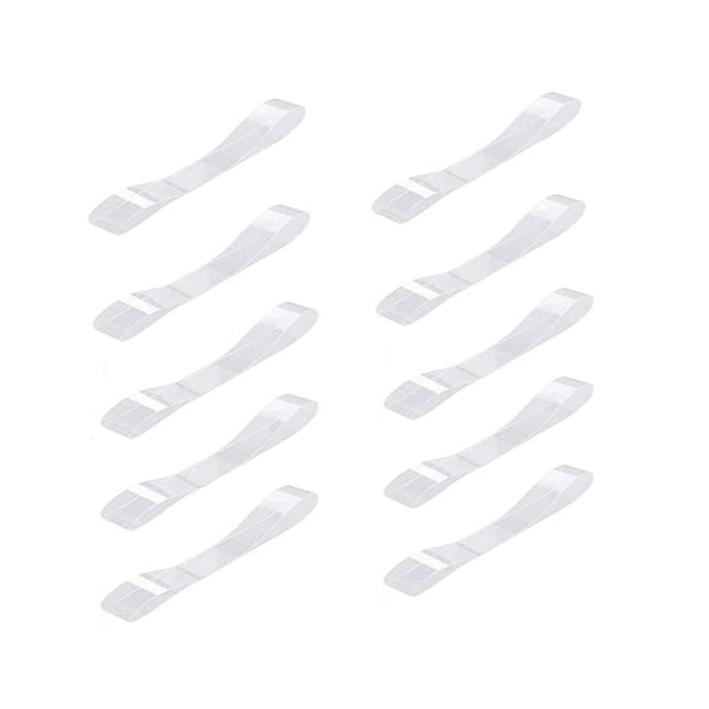 5 Pairs Women's Elastic Adjustable Silicone Clear Transparent Invisible Hold Loose High Heel Shoe Straps
