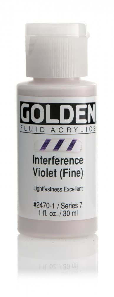 Golden Fluid Acrylic Paint 1 Ounce-Interference Violet Fine