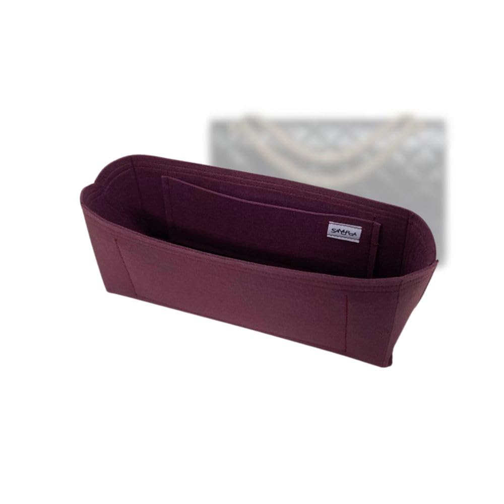 SAMORGA (3-9/ CHA-2.55-M-F CHA 2.55 handbag medium size. Reissue 226. A37587 Bag Organizer Insert Innerbag (2mm Wine)