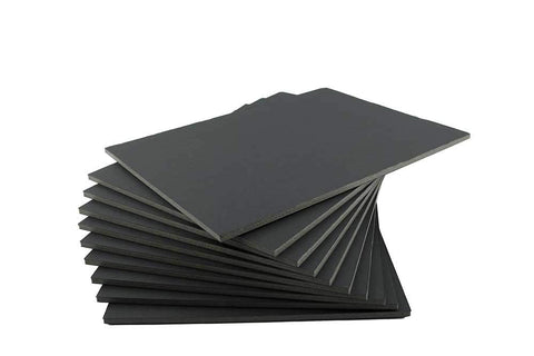House of Card and Paper Black Foam Board A2 size 420mm x 594mm x 5mm thick, 10 sheets of Foam Board per pack