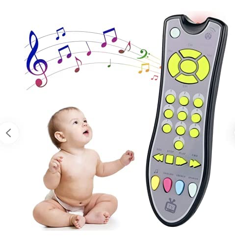 Dummy TV Remote Control for Kids and Toddlers - Realistic toy with real buttons that make sounds - Educational and fun sensory interactive learning activity game for children or toddler babies