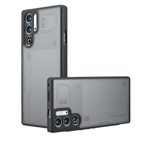 RanTuo Case Compatible with ZTE nubia Red Magic 9S Pro+, Anti-Scratch, Soft Silicone Frame, Hard PC Back, Shockproof, Transparent, Cover compatible with ZTE nubia Red Magic 9S Pro+.(Matte Black)