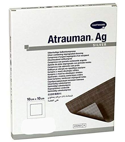 New Atrauman AG Dressings 10 cm x 10 cm Pack of 5