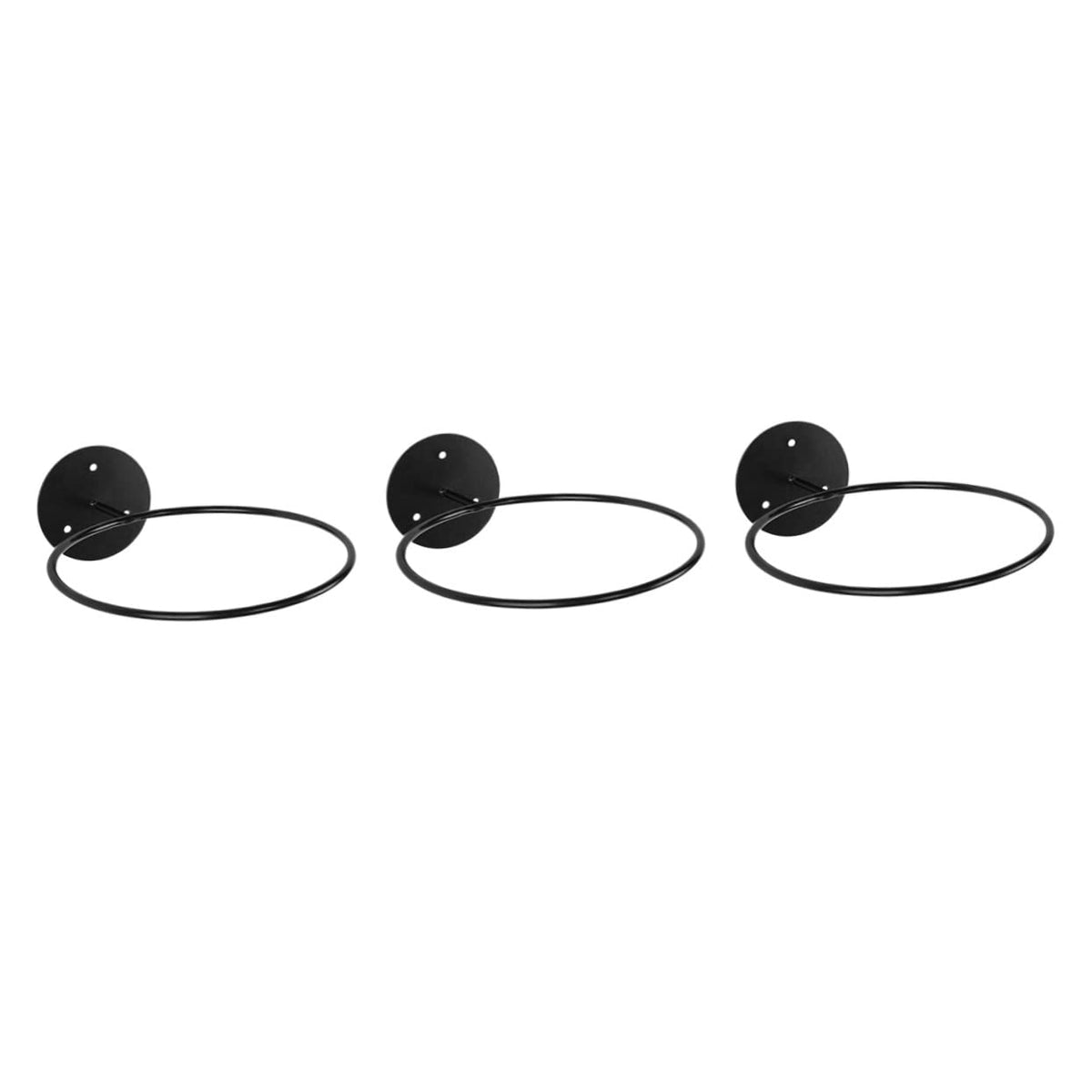CLISPEED 3pcs Mounted Wall- Iron Portable Ball Football Ring Wall Displaying Home Holder Rugby Wall-mounted Volleyball Soccer Stand Metal Holding Sports Display Mount Basketball Shelf