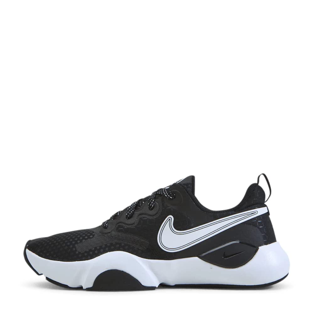 NIKE Men's Stroke Running Shoe, Black White, 12