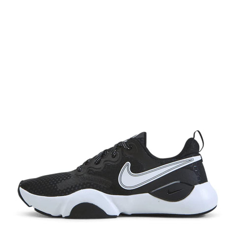NIKE Men's Stroke Running Shoe, Black White, 12