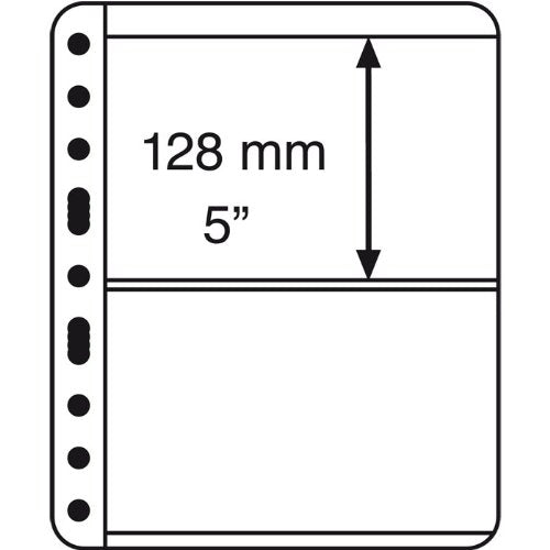5 Heavy Duty Lighthouse Vario Plus 2S Stamp Pages - Black 2 Pocket Pages - 5 Pack