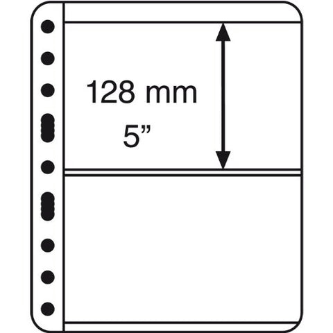 5 Heavy Duty Lighthouse Vario Plus 2S Stamp Pages - Black 2 Pocket Pages - 5 Pack